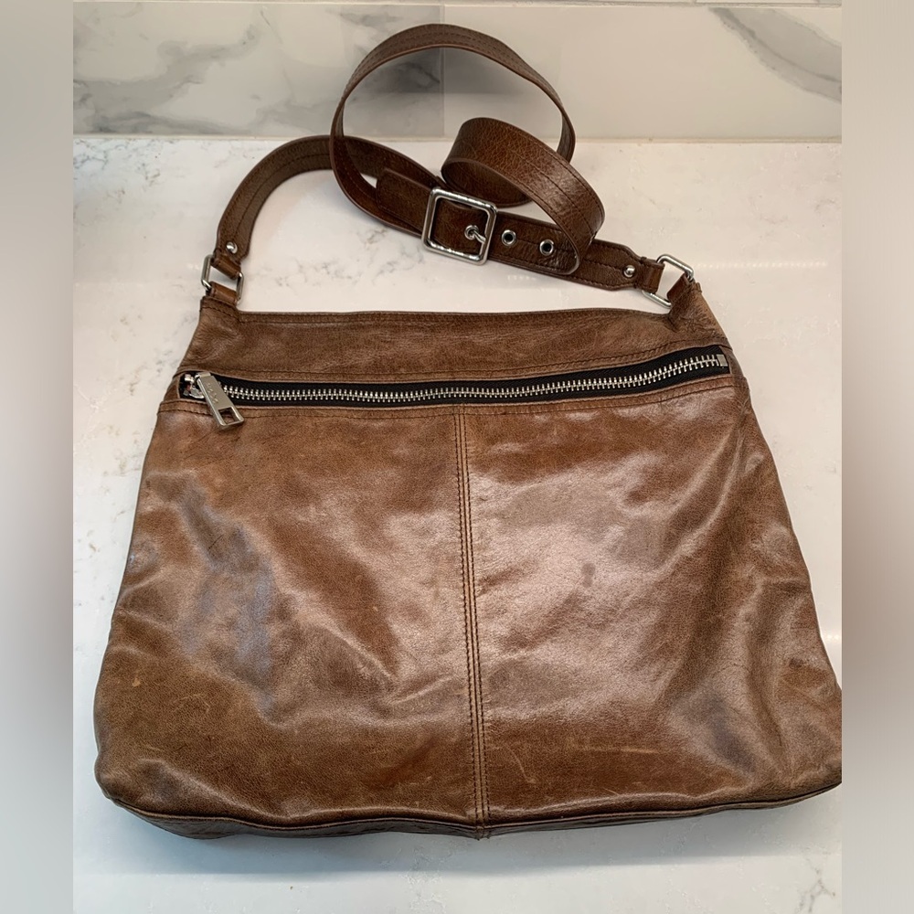 HOBO International Brown Distressed Leather Bag
